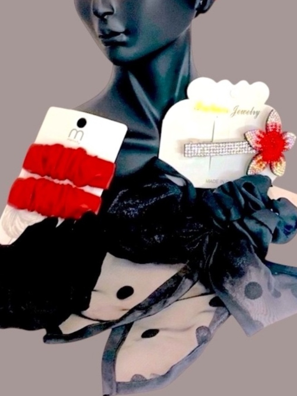 40+ piece hair accessory bundle with Pink Pouch Mixed Colors NWT & handmade - Picture 12 of 14
